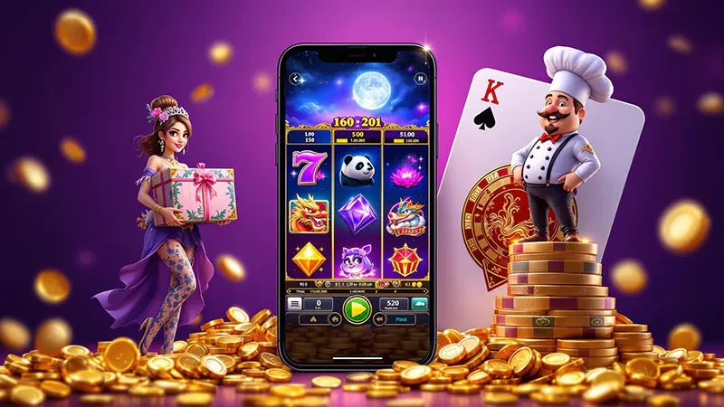 หน้าจอเกมสำหรับติดตามผลลัพธ์และสถานะบัญชี